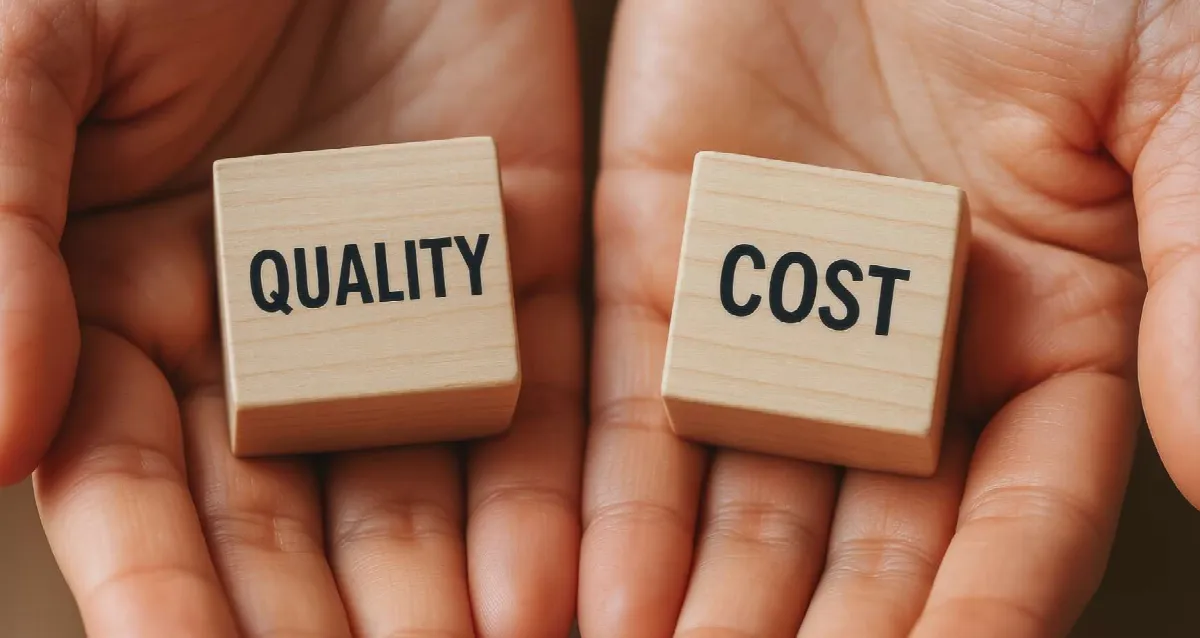 Deux cubes en bois : qualité et coût