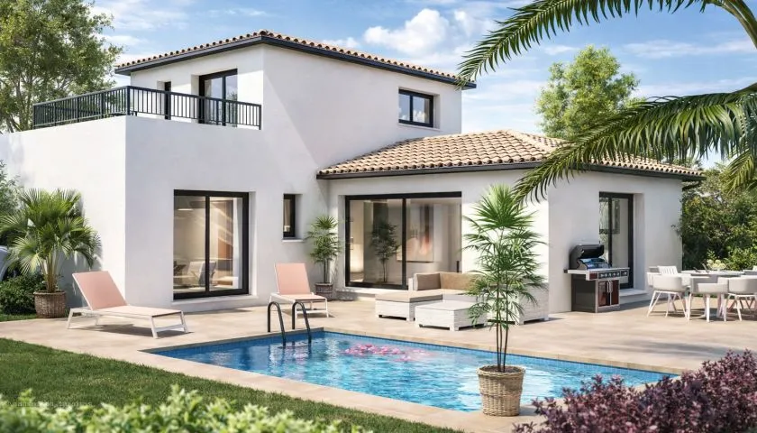 Image Projet de construction d'une maison 106 m² avec terrain à MONTFERRIER-SUR-LEZ (34)
